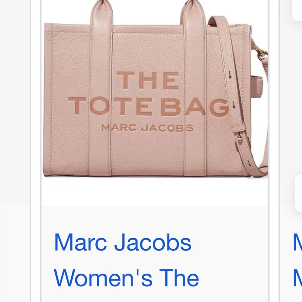 Marc Jacobs Blush Pink Tote Bag